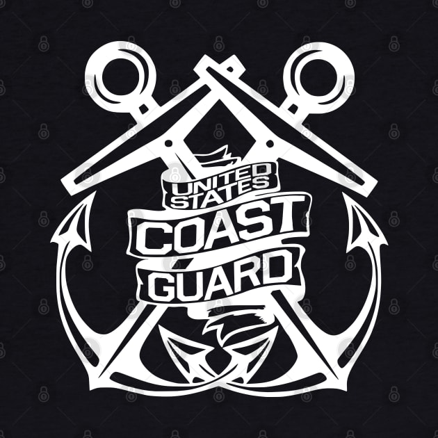 U.S. Coast Guard - Crossed Anchors In White by CuteCoCustom